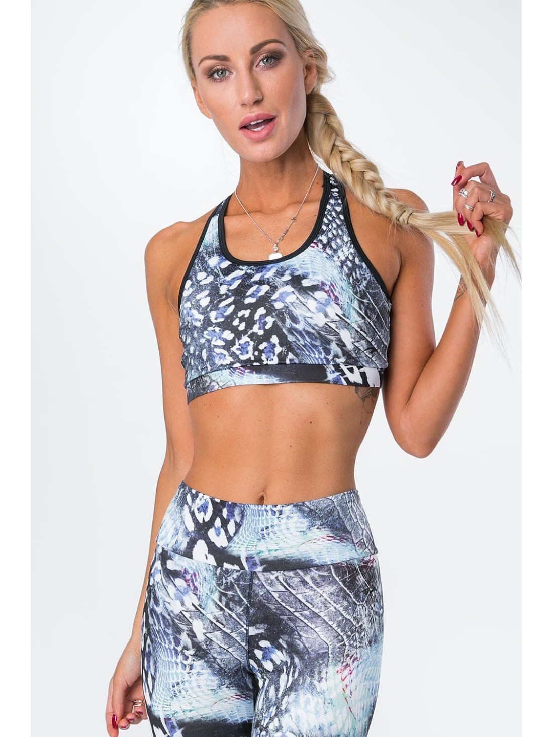 Mehrfarbig/blaues Crop-Top MR15487 – Online-Shop – Boutique